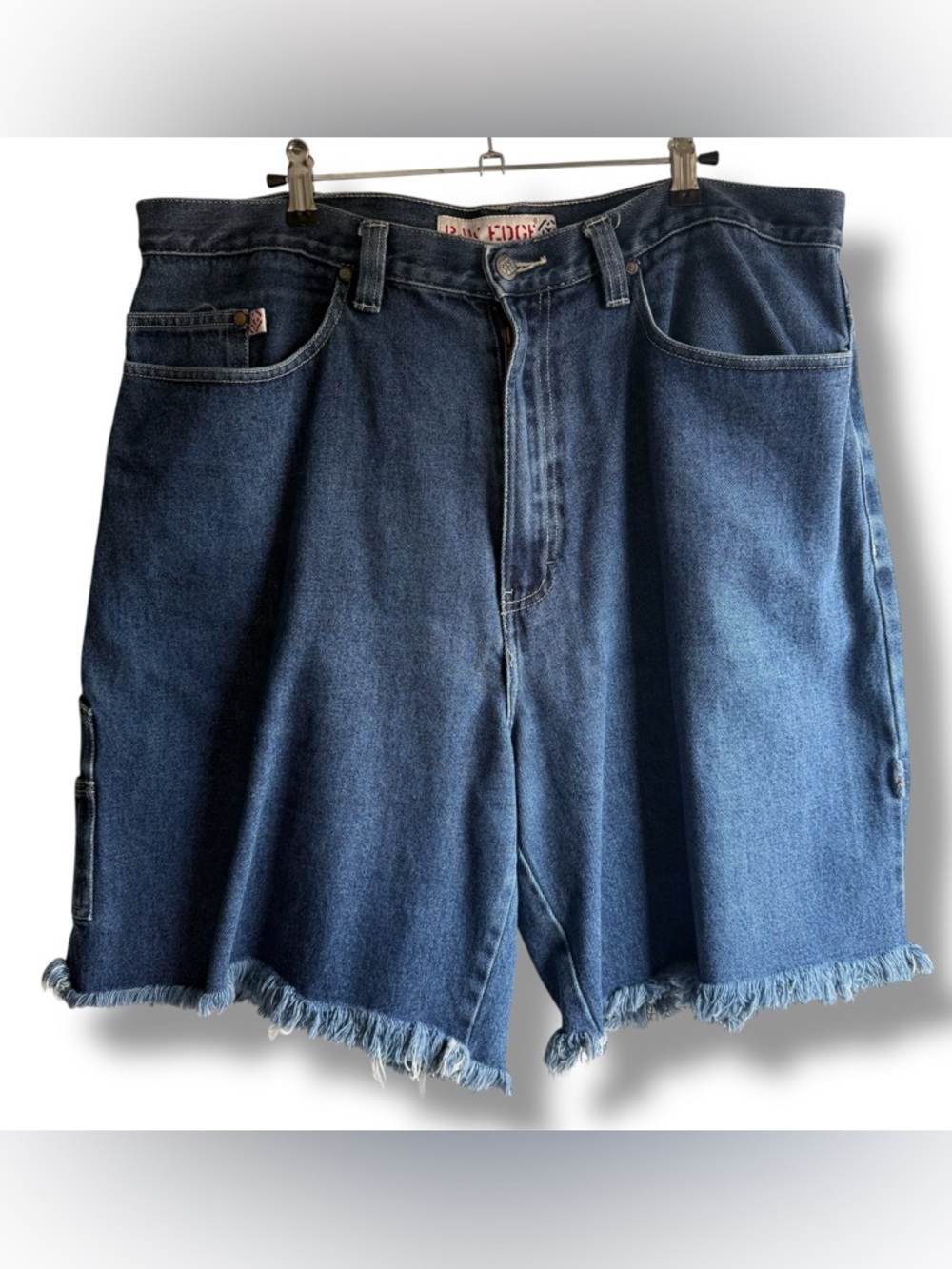 Y2K RAW EDGE Men’s Denim Cut Off Fringe Jorts Sz 38
